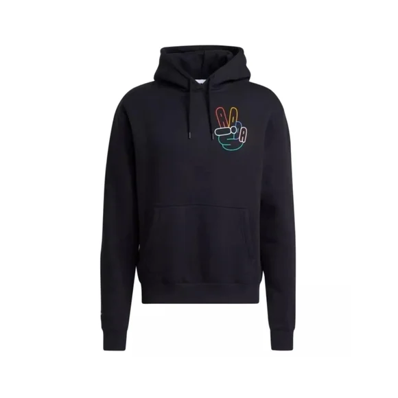 Adidas Orginals Peace Sign Trefoil Hoodie Size Medium Peace Sign Hoodie - Picture 5 of 7